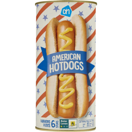 AH American hotdogs bevat 3.2g koolhydraten