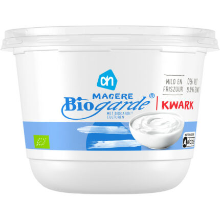 AH Biogarde magere kwark bevat 3g koolhydraten