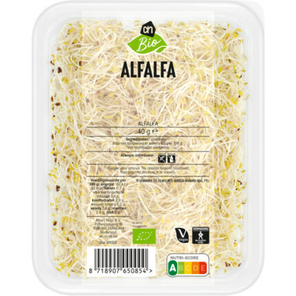 AH Biologisch Alfalfa bevat 2.9g koolhydraten