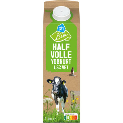 AH Biologisch Halfvolle yoghurt bevat 5.2g koolhydraten