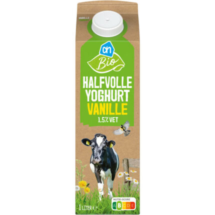 AH Biologisch Halfvolle yoghurt vanille 1