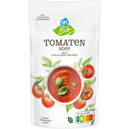 AH Biologisch Tomatensoep bevat 5.3g koolhydraten