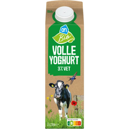 AH Biologisch Volle yoghurt bevat 4.5g koolhydraten