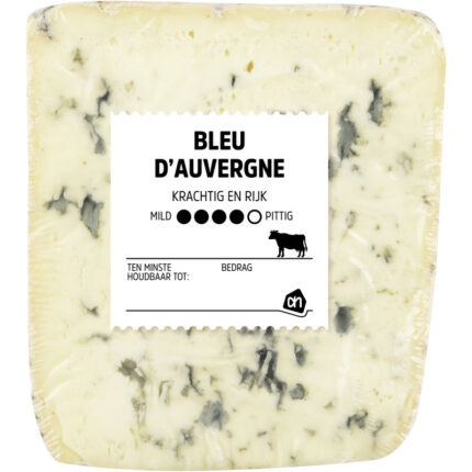 AH Blue d'Auvergne 50+ bevat 1g koolhydraten