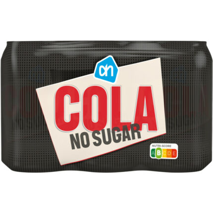AH Cola no sugar 6-pack bevat 0.2g koolhydraten