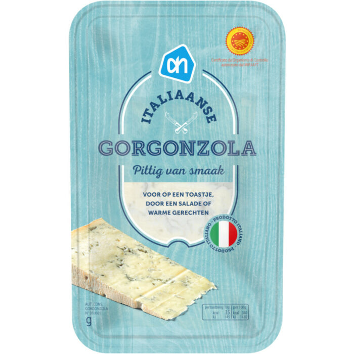 AH Gorgonzola 55+ bevat 0g koolhydraten
