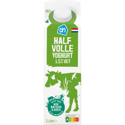 AH Halfvolle yoghurt bevat 3.5g koolhydraten
