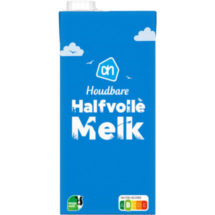 AH Houdbare halfvolle melk bevat 5g koolhydraten