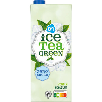 AH Ice tea green zero zonder koolzuur bevat 0.01g koolhydraten
