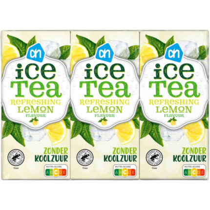 AH Ice tea refreshing lemon 6-pack bevat 2.6g koolhydraten