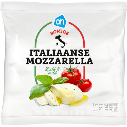 AH Italiaanse mozzarella bevat 1.5g koolhydraten