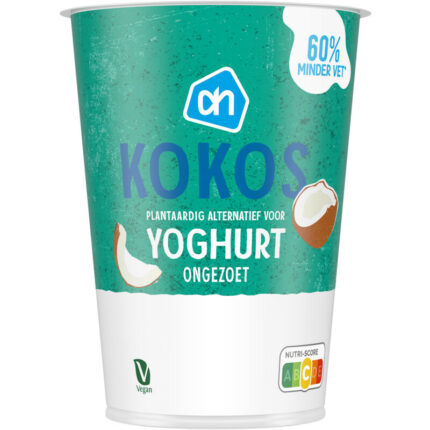 AH Kokos plantaardig variatie voor yoghurt bevat 5.2g koolhydraten