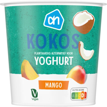 AH Kokos plantaardig variatie yoghurt mango bevat 8.1g koolhydraten