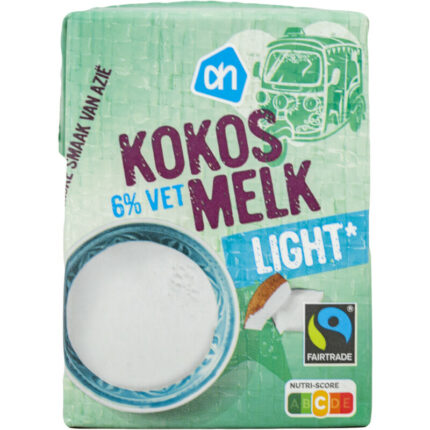 AH Kokosmelk light bevat 0.8g koolhydraten