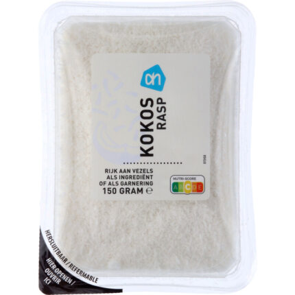 AH Kokosrasp bevat 7.4g koolhydraten