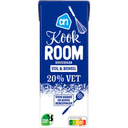 AH Kookroom 20% bevat 4g koolhydraten