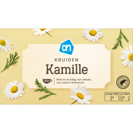 AH Kruiden kamille thee bevat 0.2g koolhydraten