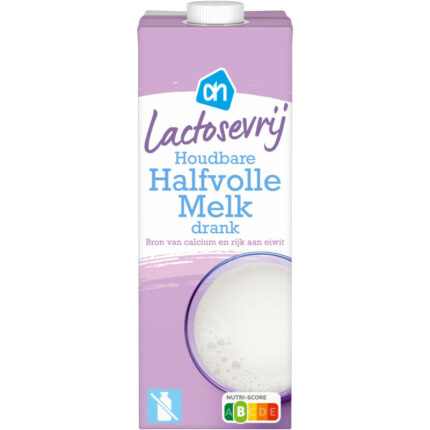 AH Lactosevrije houdbare halfvolle melk bevat 4.7g koolhydraten