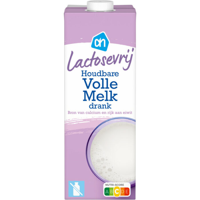 AH Lactosevrije houdbare volle melk bevat 4.7g koolhydraten