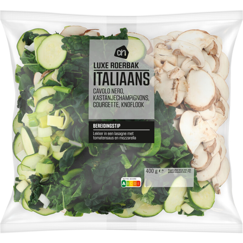 AH Luxe roerbak Italiaans cavolo nero - Ketomaaltijd.nl AH Luxe roerbak Italiaans cavolo nero bevat 3.9g koolhydraten