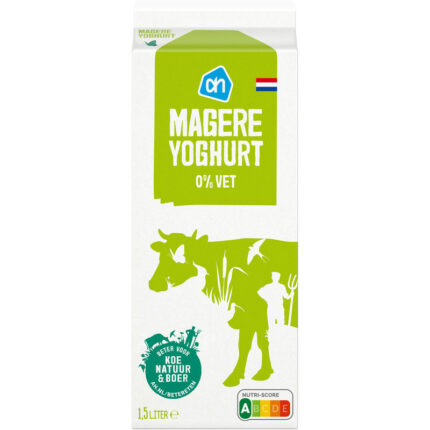 AH Magere yoghurt 0% bevat 4g koolhydraten