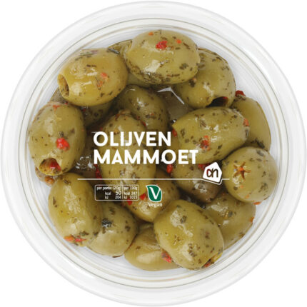AH Mammoet olijven bevat 0.9g koolhydraten