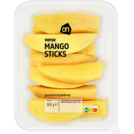 AH Mango sticks bevat 10g koolhydraten