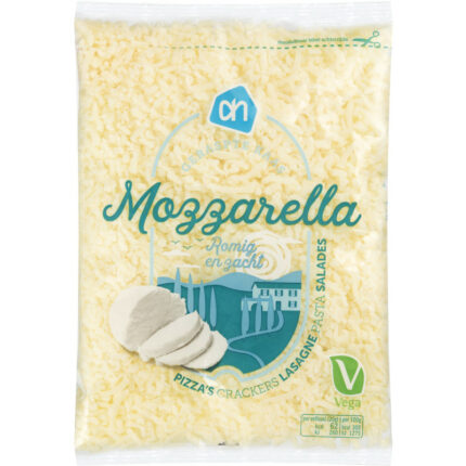 AH Mozzarella geraspt bevat 2g koolhydraten