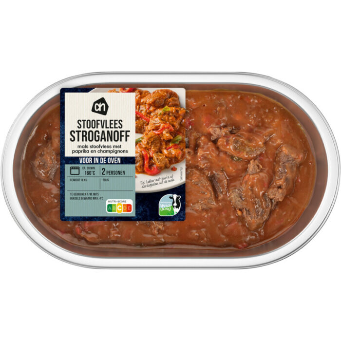 AH Oven stoofvlees stroganoff bevat 4.5g koolhydraten