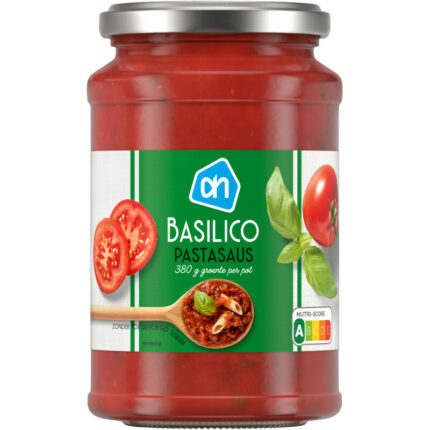 AH Pastasaus basillico bevat 6.5g koolhydraten