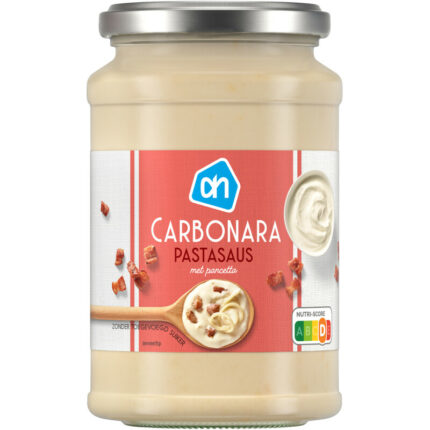 AH Pastasaus carbonara bevat 3.6g koolhydraten