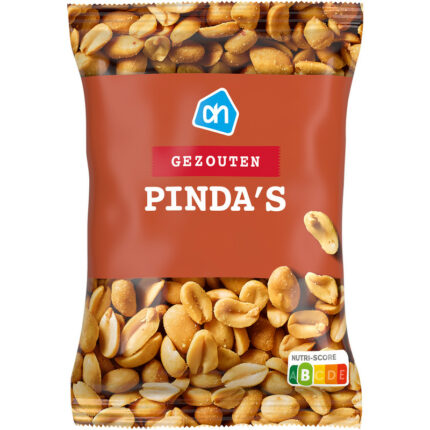 AH Pinda's gezouten bevat 9.6g koolhydraten