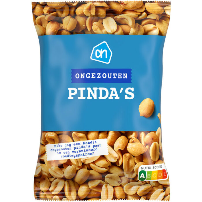 AH Pinda's ongezouten bevat 9.7g koolhydraten
