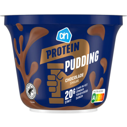 AH Protein pudding chocoladesmaak bevat 5.5g koolhydraten