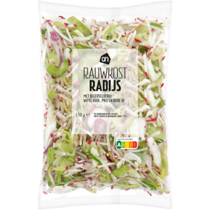 AH Rauwkost radijs bevat 3.7g koolhydraten