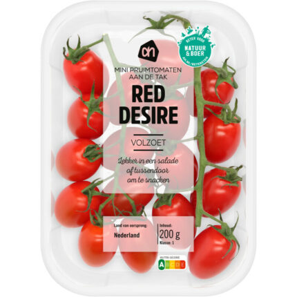 AH Red Desire mini pruimtomaten bevat 4g koolhydraten