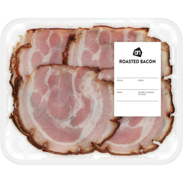 AH Roasted bacon bevat 0.8g koolhydraten