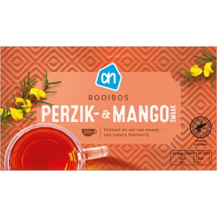 AH Rooibos mango perzik smaak bevat 0.2g koolhydraten