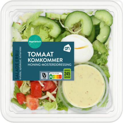 AH Salade erbij tomaat komkommer bevat 3.7g koolhydraten