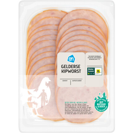 AH Scharrel gelderse kipworst bevat 2g koolhydraten