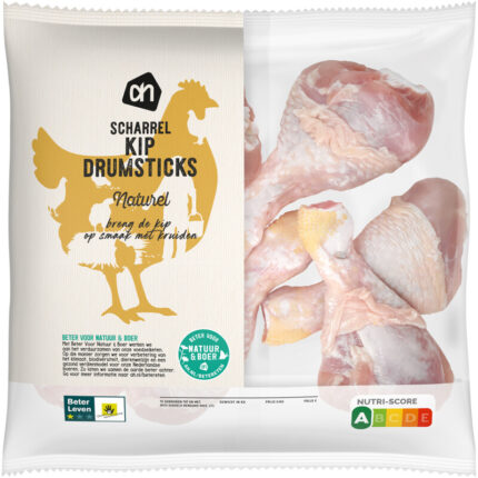 AH Scharrel kipdrumsticks bevat 0g koolhydraten