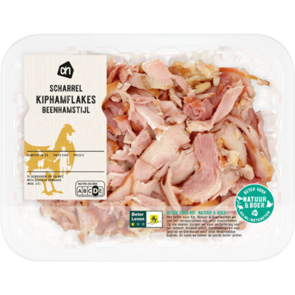 AH Scharrel kiphamflakes beenhamstijl bevat 2.1g koolhydraten
