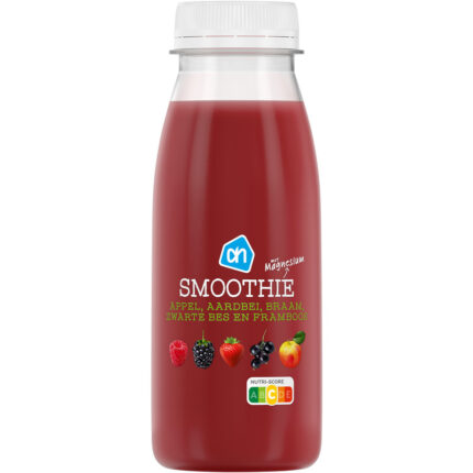 AH Smoothie magnesium rood fruit bessen bevat 10g koolhydraten