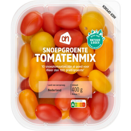 AH Snoepgroente tomatenmix bevat 4g koolhydraten