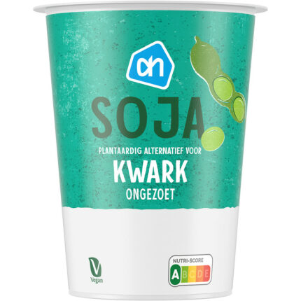 AH Soja plantaardig variatie kwark bevat 0.3g koolhydraten