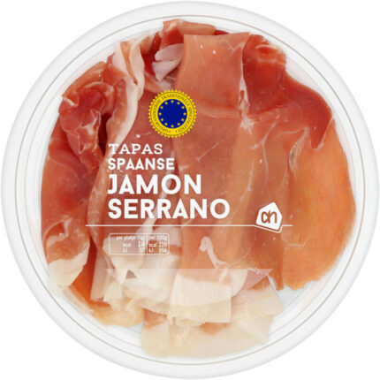 AH Spaanse jamon serrano bevat 0.1g koolhydraten