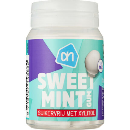 AH Sweetmint gum suikervrij bevat 2.1g koolhydraten