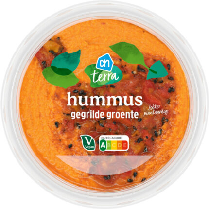AH Terra Hummus gegrilde groente bevat 7.7g koolhydraten