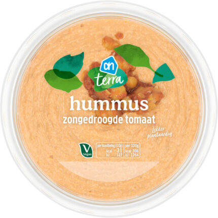AH Terra Hummus zongedroogde tomaat bevat 6.7g koolhydraten