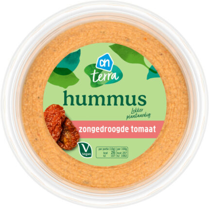 AH Terra Hummus zongedroogde tomaat bevat 9g koolhydraten